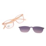 Armação Para Óculos de Grau Feminino Pedras Brasileiras Multi Polarizado Rosa LV.MU.0709-2013.8