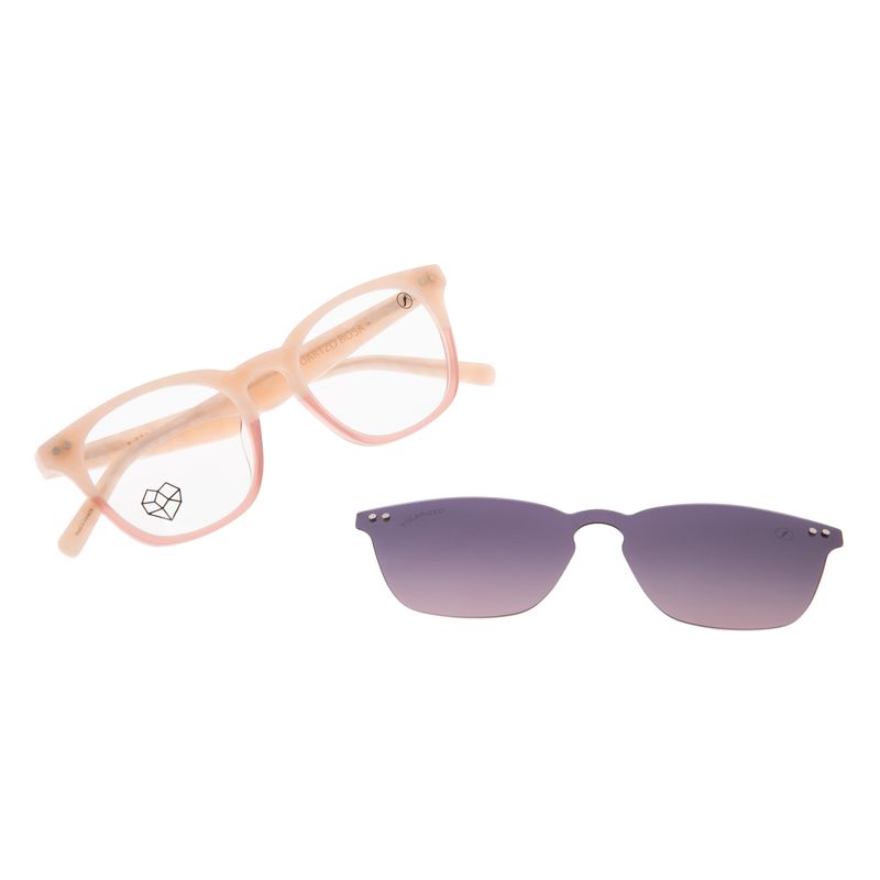 Armação Para Óculos de Grau Feminino Pedras Brasileiras Multi Polarizado Rosa LV.MU.0709-2013.8