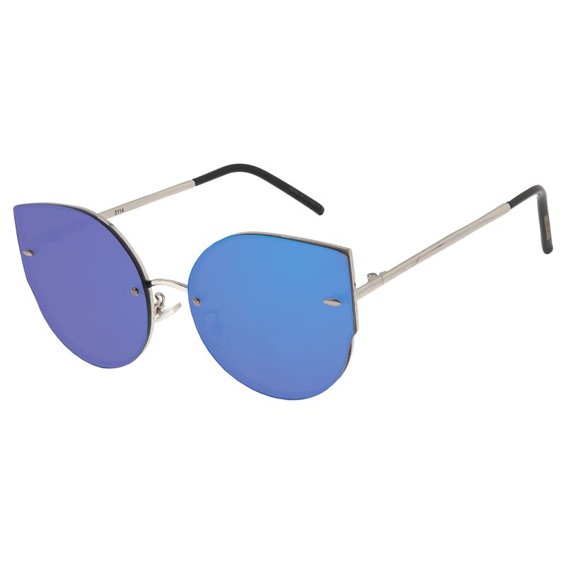 Óculos de Sol Feminino Chilli Beans Cat Metal Azul OC.MT.3272-0807