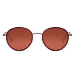 Óculos de Sol Unissex Western Redondo Flap Vinho OC.CL.3831-0202.1