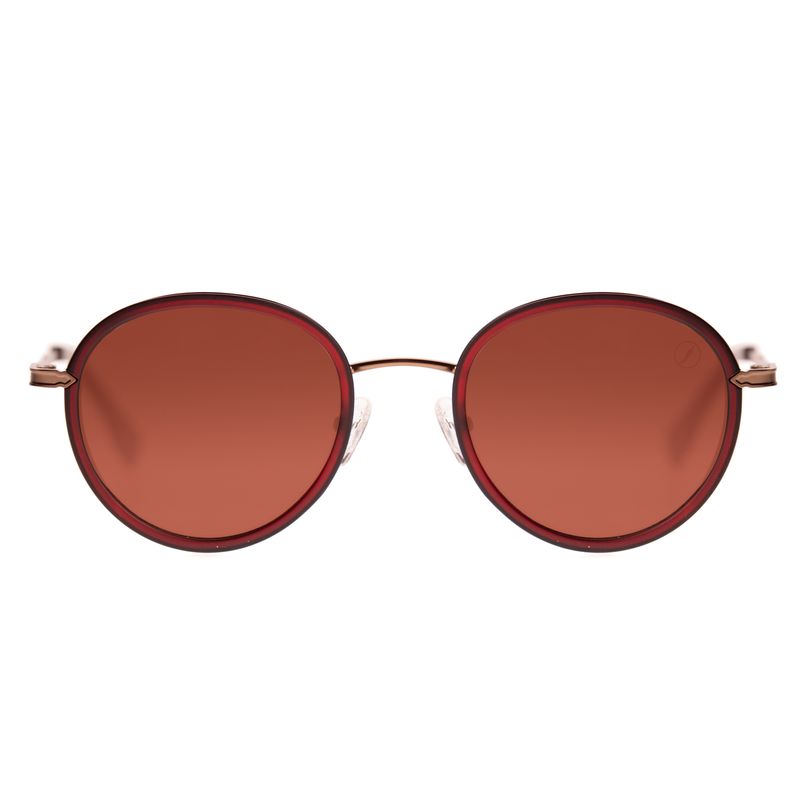 Óculos de Sol Unissex Western Redondo Flap Vinho OC.CL.3831-0202.1