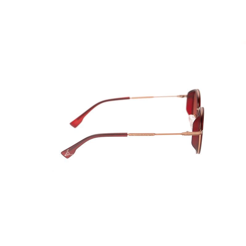 Óculos de Sol Unissex Western Redondo Flap Vinho OC.CL.3831-0202.2