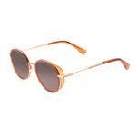 Óculos de Sol Unissex Western Redondo Flap Dourado OC.CL.3831-1521
