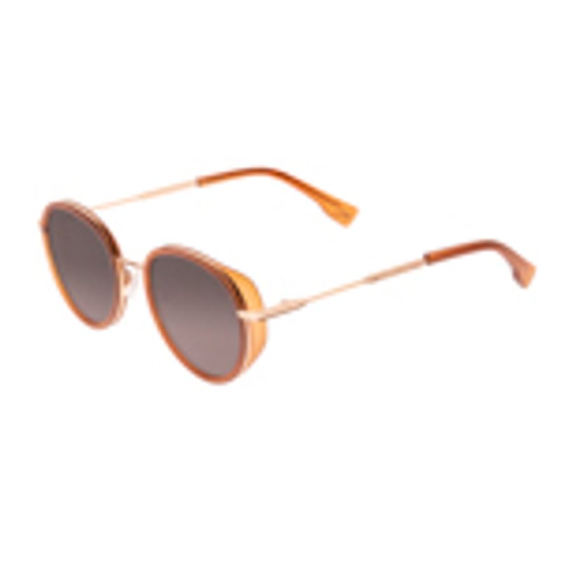 Óculos de Sol Unissex Western Redondo Flap Dourado OC.CL.3831-1521