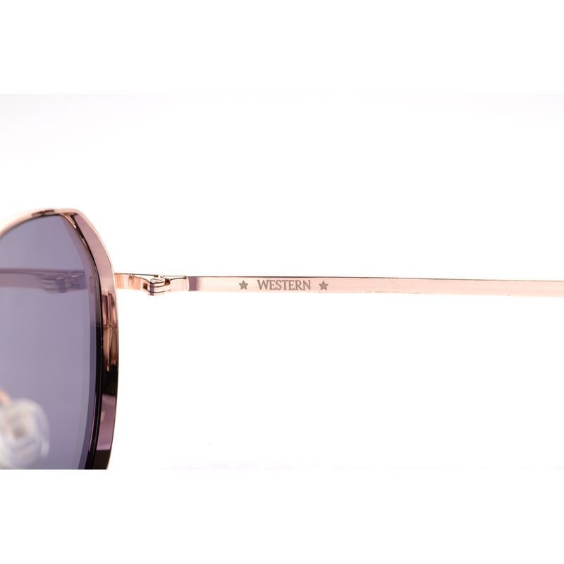 Óculos de Sol Feminino Western Banhado A Ouro Redondo Rosé OC.MT.3542-9595.10