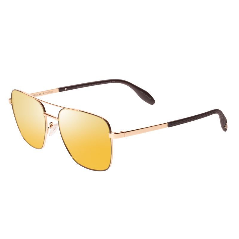 Óculos de Sol Masculino Western Executivo Texturizado Dourado OC.MT.3544-2121