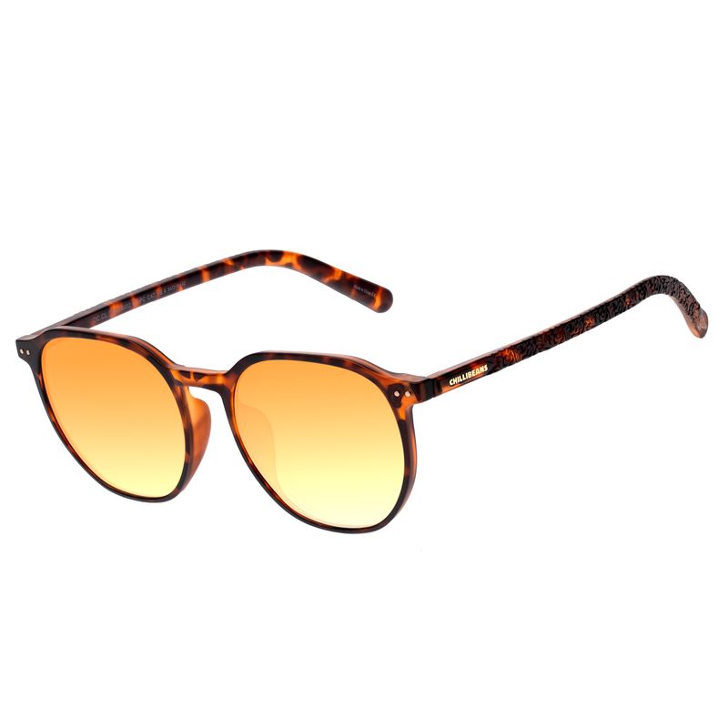 Óculos de Sol Unissex Western Redondo Ornamento Tartaruga OC.CL.3828-0902