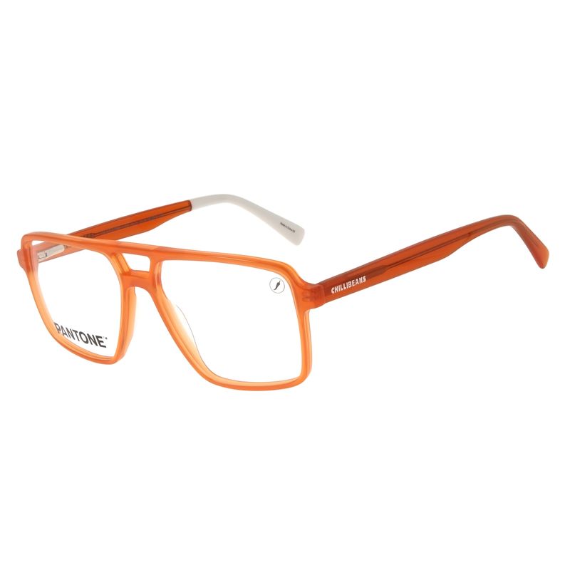 Armação Para Óculos de Grau Masculino Pantone Aviador Laranja LV.AC.0763-1111