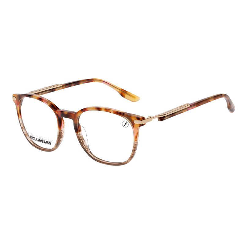 Armação Para Óculos de Grau Feminino Premium Quadrado Dourado LV.AC.0803-2021