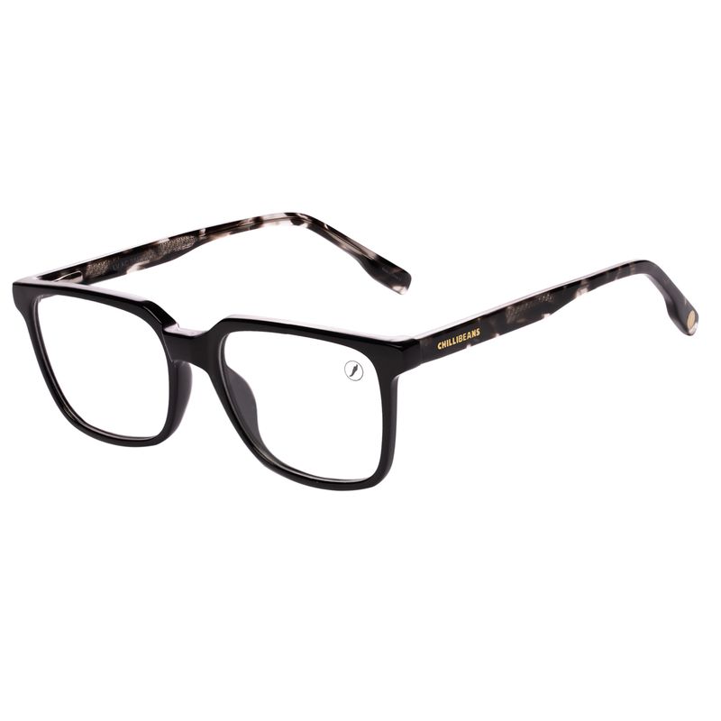 Armação Para Óculos de Grau Feminino Ótica Chilli Beans Quadrado Casual Preto LV.AC.0858-0101