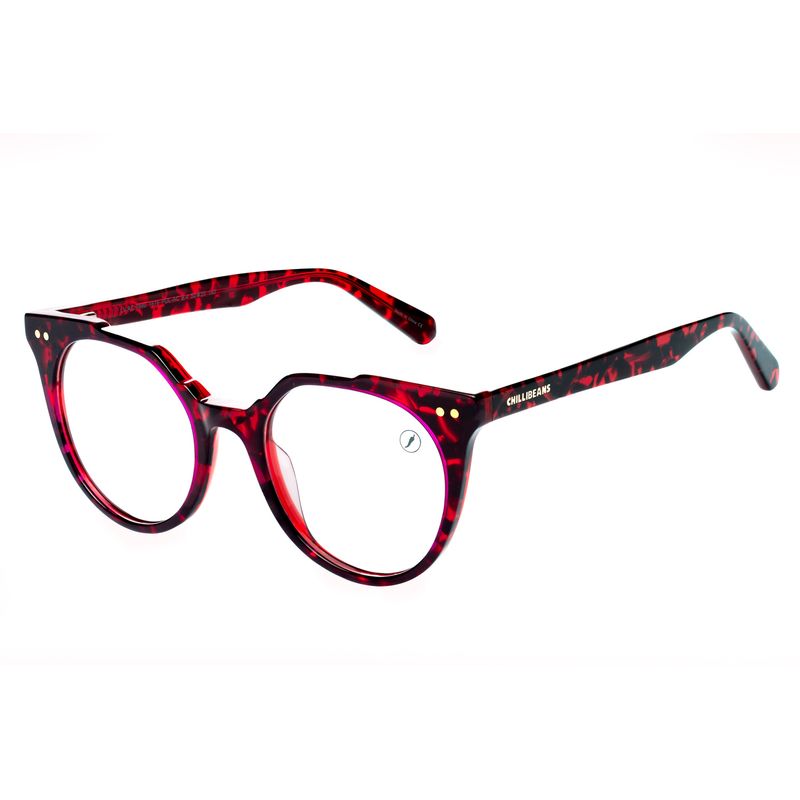 Armação Para Óculos de Grau Feminino Ótica Chilli Beans Cat Deconstructed Vermelho LV.AC.0880-1616
