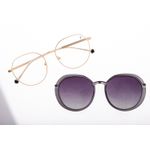 Armação Para Óculos de Grau Feminino Ótica Chilli Beans 2 em 1 Dourado LV.MU.0903-2021.11