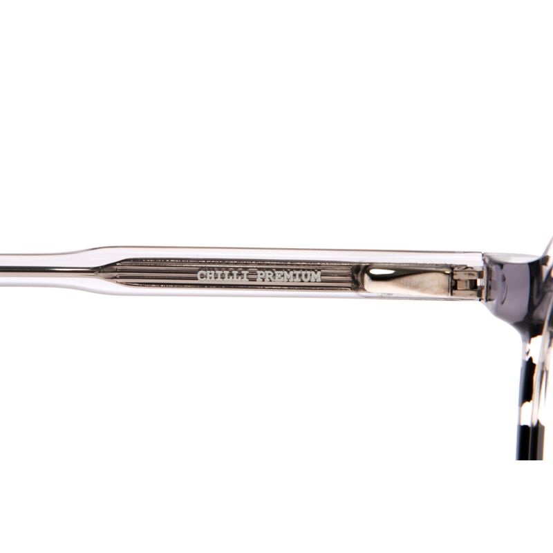Armação Para Óculos de Grau Unissex Premium Redondo Facetado Cinza LV.AC.0903-0104