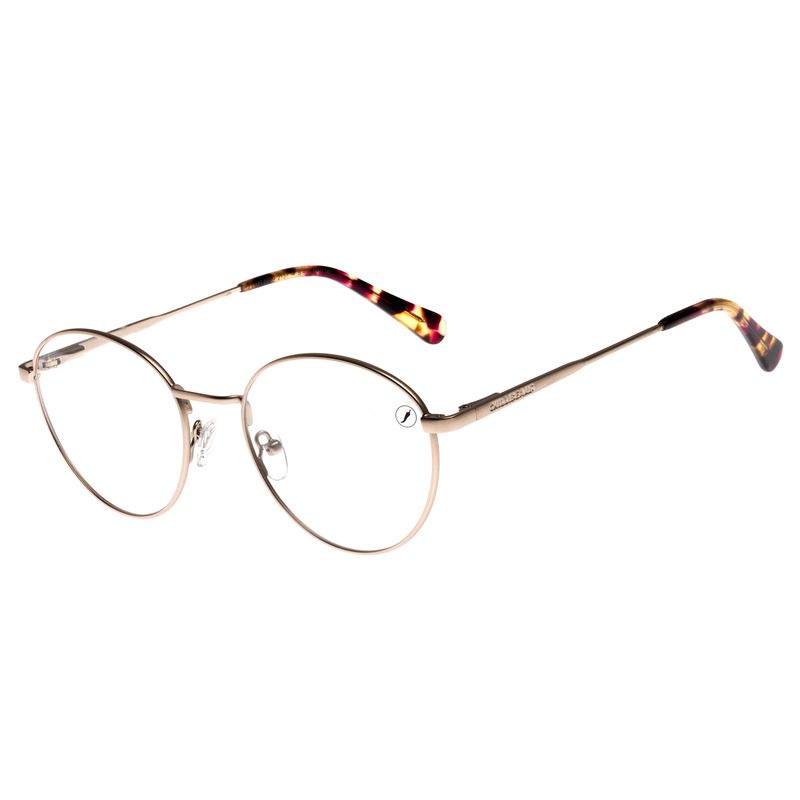 Armação Para Óculos de Grau Unissex Chilli Beans MT Slim Dourado Fosco LV.MT.0599-2131