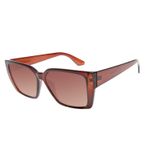 Óculos de Sol Feminino Ótica Chilli Beans Quadrado Clássico Degradê Marrom OC.CL.4021-5702