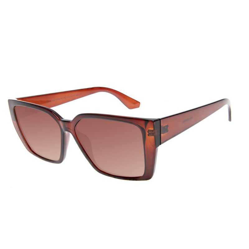 Óculos de Sol Feminino Ótica Chilli Beans Quadrado Clássico Degradê Marrom OC.CL.4021-5702