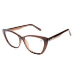 Armação Para Óculos de Grau Feminino Ótica Chilli Beans Gatinho TR90 Marrom Claro LV.IJ.0282-2323