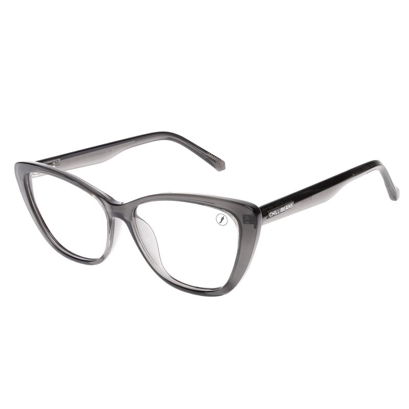 Armação Para Óculos de Grau Feminino Ótica Chilli Beans Gatinho TR90 Preto LV.IJ.0282-0101