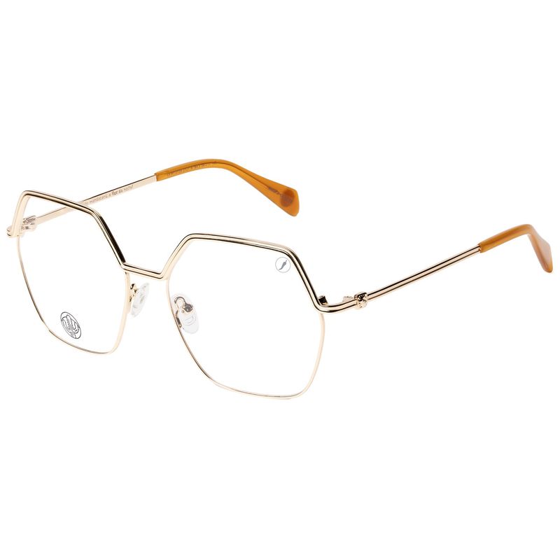 Armação Para Óculos de Grau Feminino Sertão do Brasil Mandacaru Hexagonal Dourado LV.MT.0729-2121