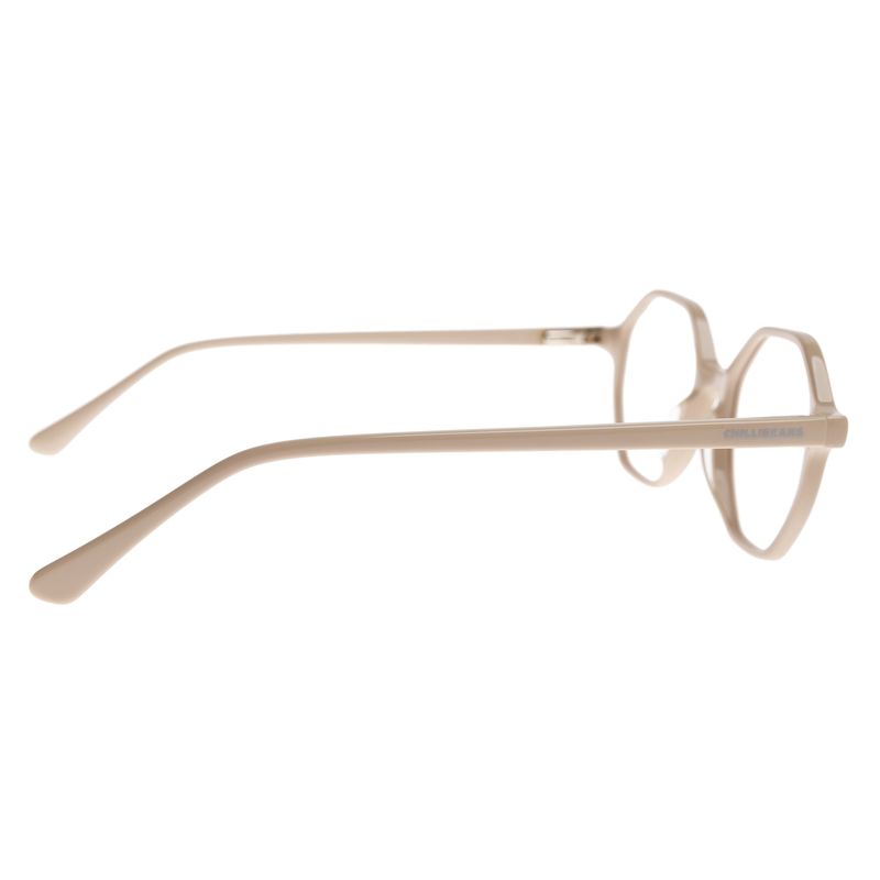 Armação Para Óculos de Grau Feminino Ótica Chilli Beans Hexagonal AC Branco LV-AC-0843-1919-2