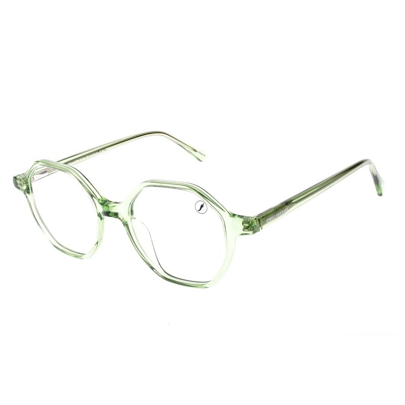 Armação Para Óculos de Grau Feminino Ótica Chilli Beans Hexagonal AC Verde LV-AC-0843-1515