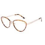 Armação Para Óculos de Grau Feminino Ótica Chili Beans Gatinho Slim Tartaruga LV.AC.0846-1121