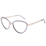 Armação Para Óculos de Grau Feminino Ótica C s Gatinho Slim Lilás LV.AC.0846-1221