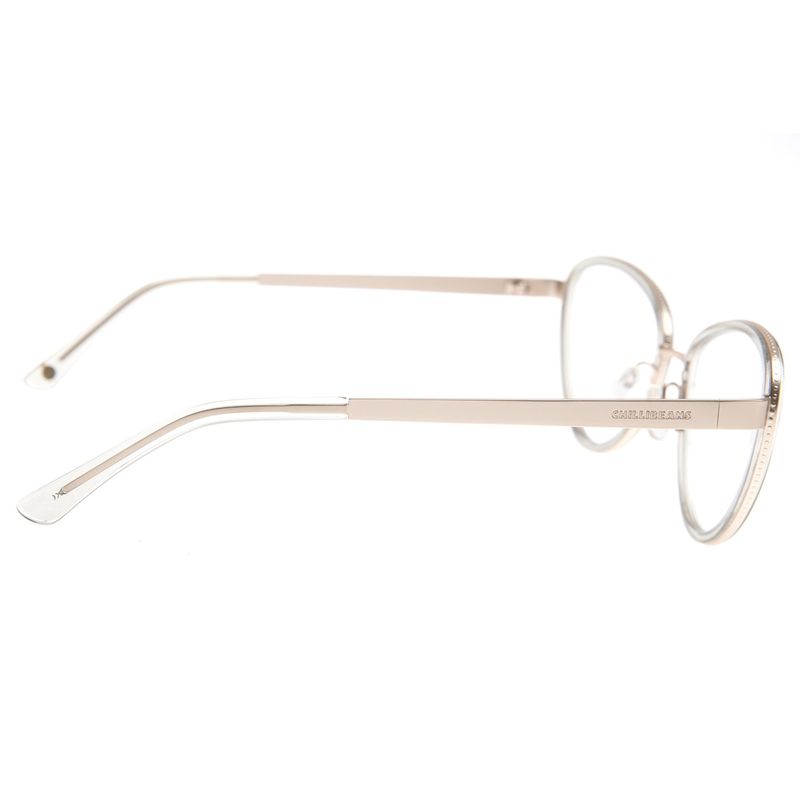 Armação Para Óculos de Grau Feminino Ótica Chilli Beans Gatinho Slim Dourado LV.AC.0846-1521.2