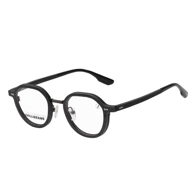 armação para óculos de grau unissex premium edition redondo cinza lv.mt.0635.0404