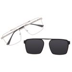 Armação Para Óculos de Grau Masculino Ótica Chilli Beans Multi Polarizado Prata LV.MU.0877-0707