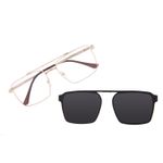 Armação Para Óculos de Grau Masculino Ótica Chilli Beans Multi Polarizado Dourado LV.MU.0877-2121